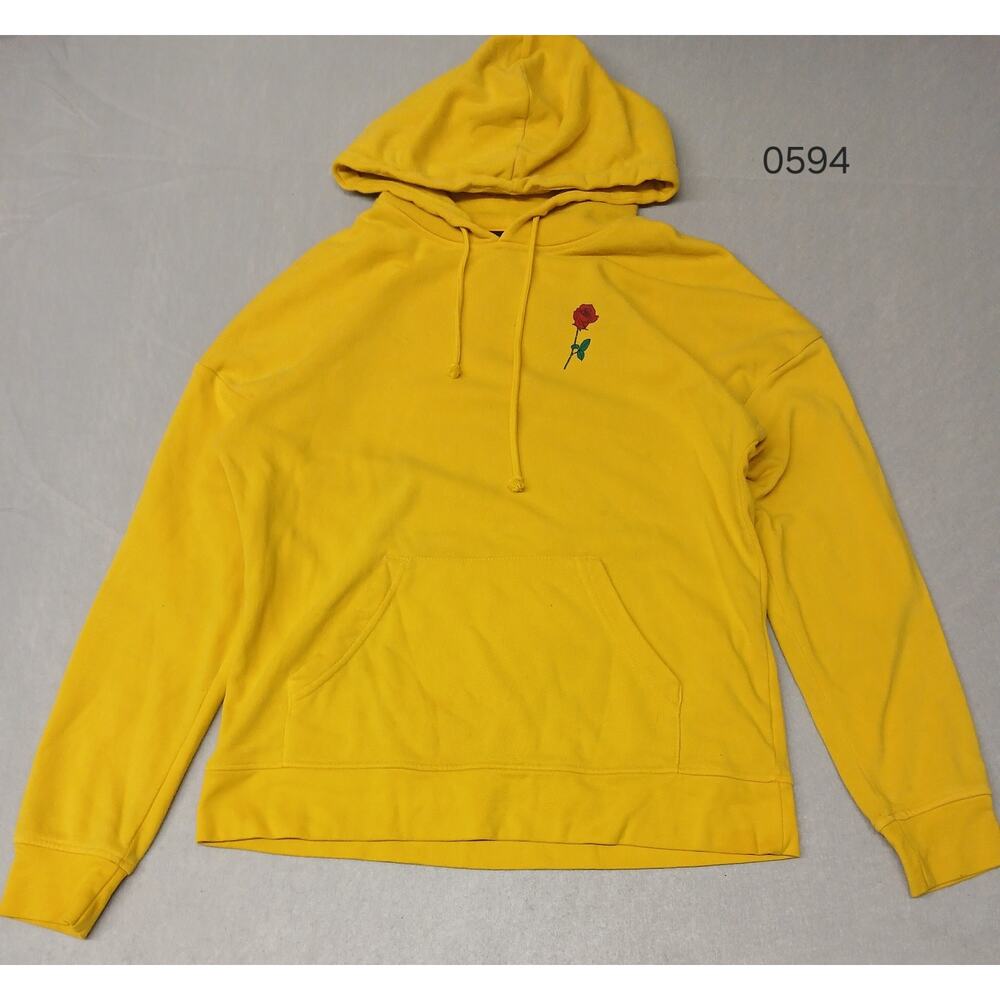 Empire (Small) Yellow Women's Comfort Cotton Slit Pocket String Pullover Hoodie